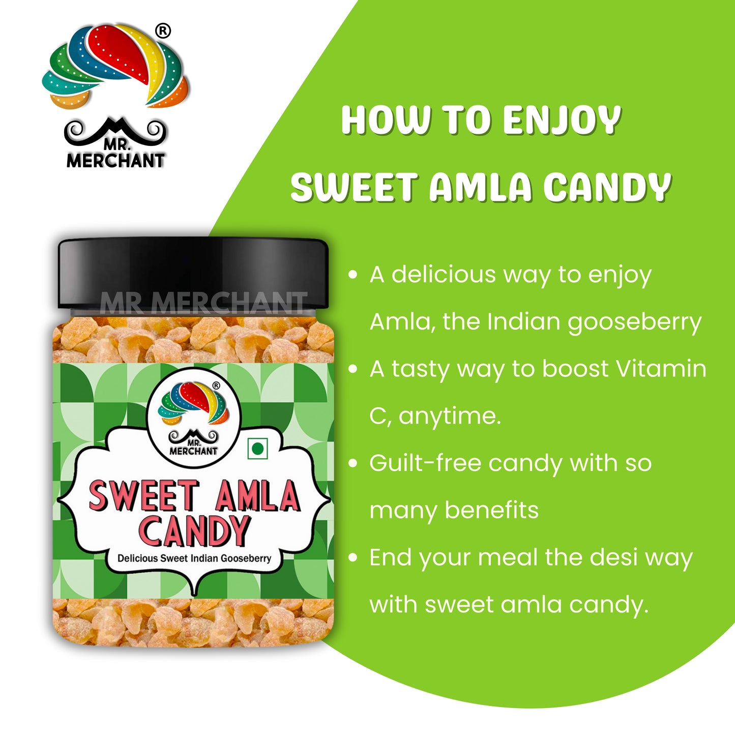 Sweet Amla Candy (Indian Gooseberry), 300g