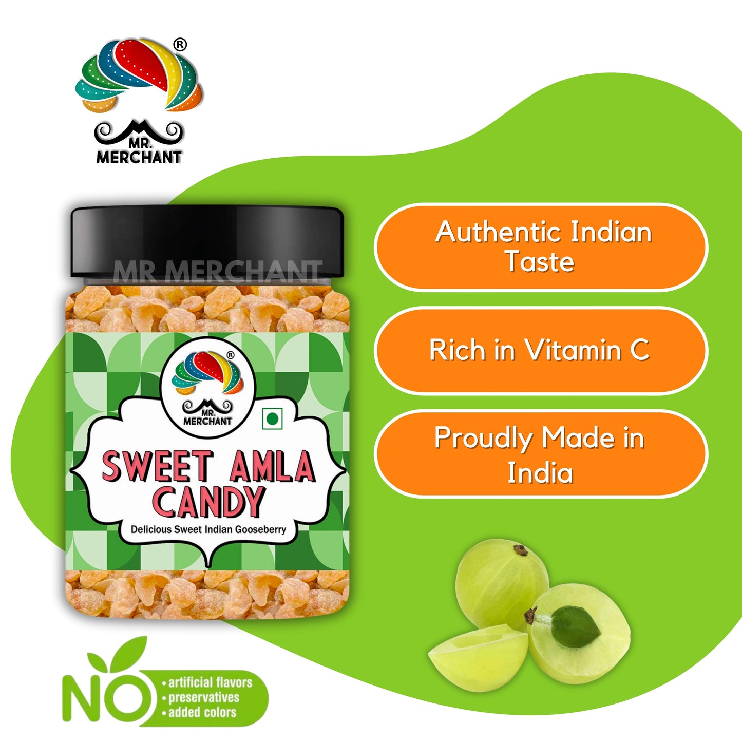 Sweet Amla Candy (Indian Gooseberry), 300g