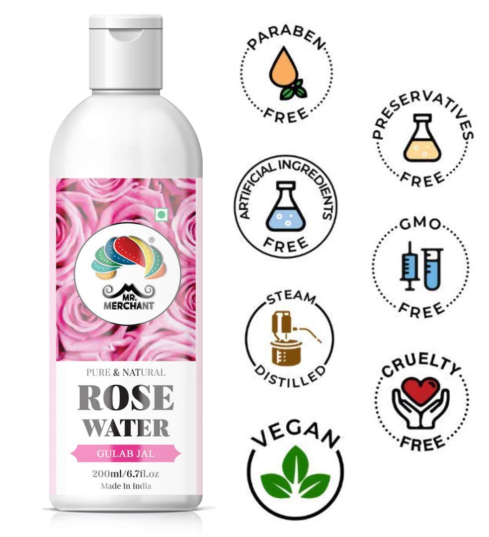 Rose Water (Edible Gulab Jal), 200ml