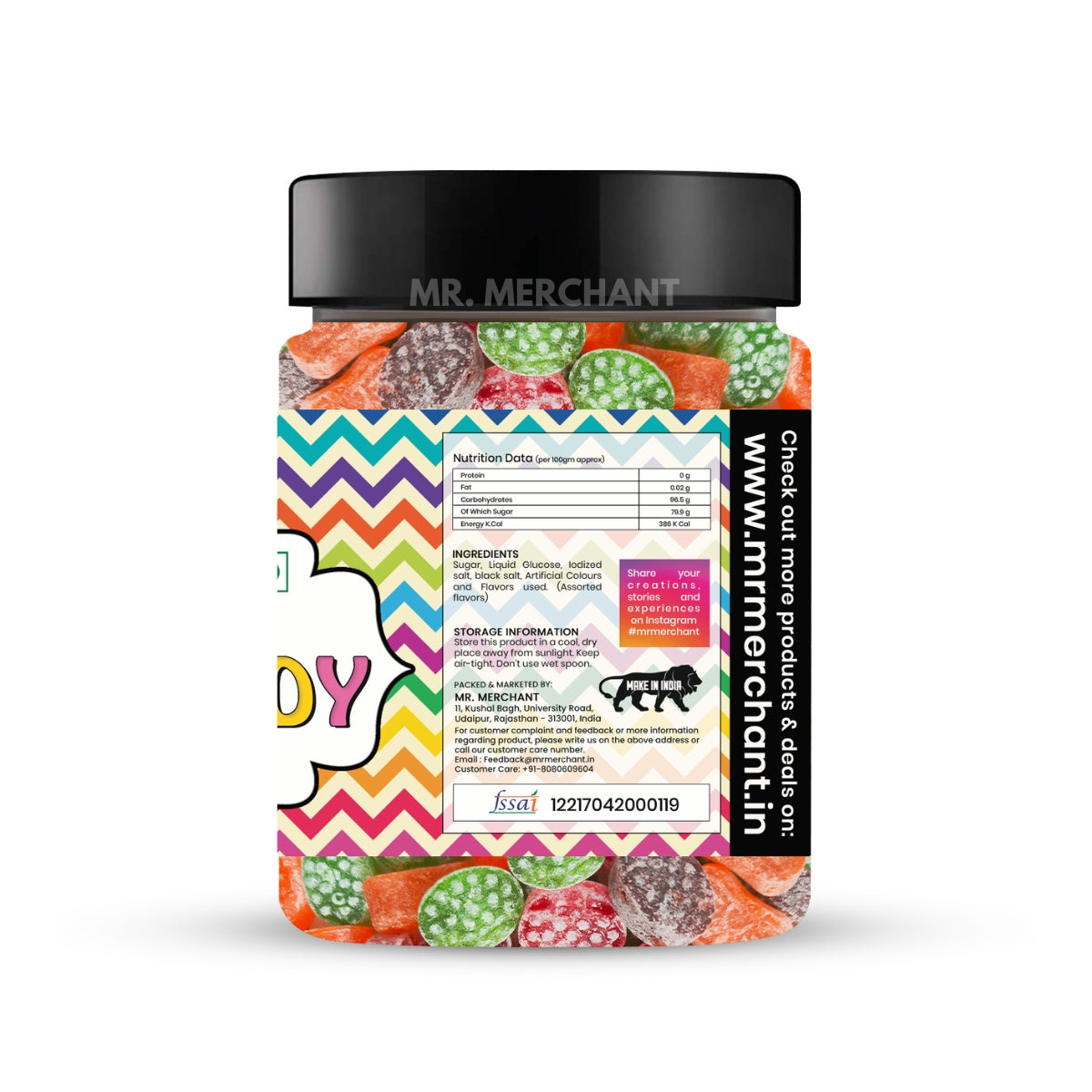 Mix Candy (Orange, Paan, Kala Khatta, Kacchi Kairi), 300g