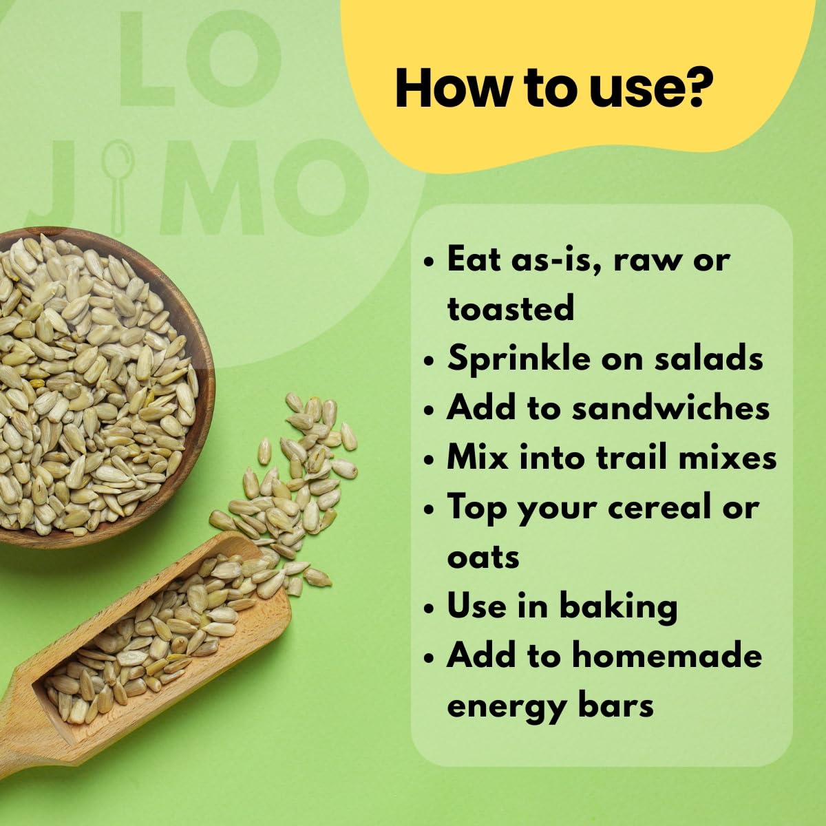 Lojimo Raw Sunflower Seeds 300g