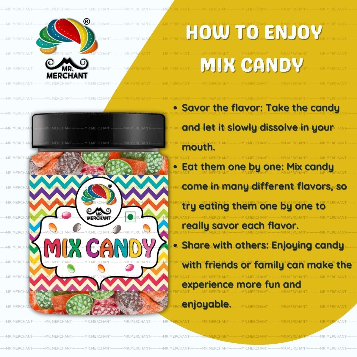 Mix Candy (Orange, Paan, Kala Khatta, Kacchi Kairi), 300g