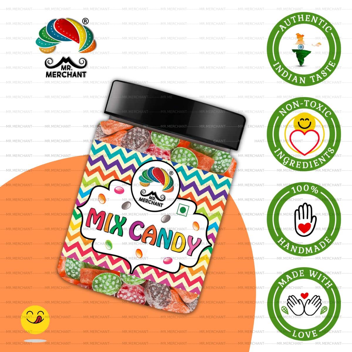 Mix Candy (Orange, Paan, Kala Khatta, Kacchi Kairi), 300g
