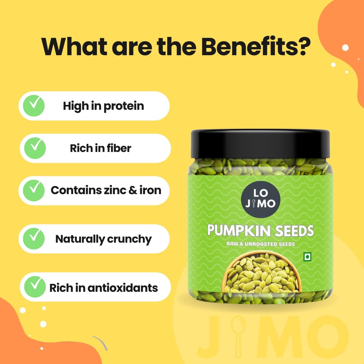 Lojimo Raw Pumpkin Seeds 300g