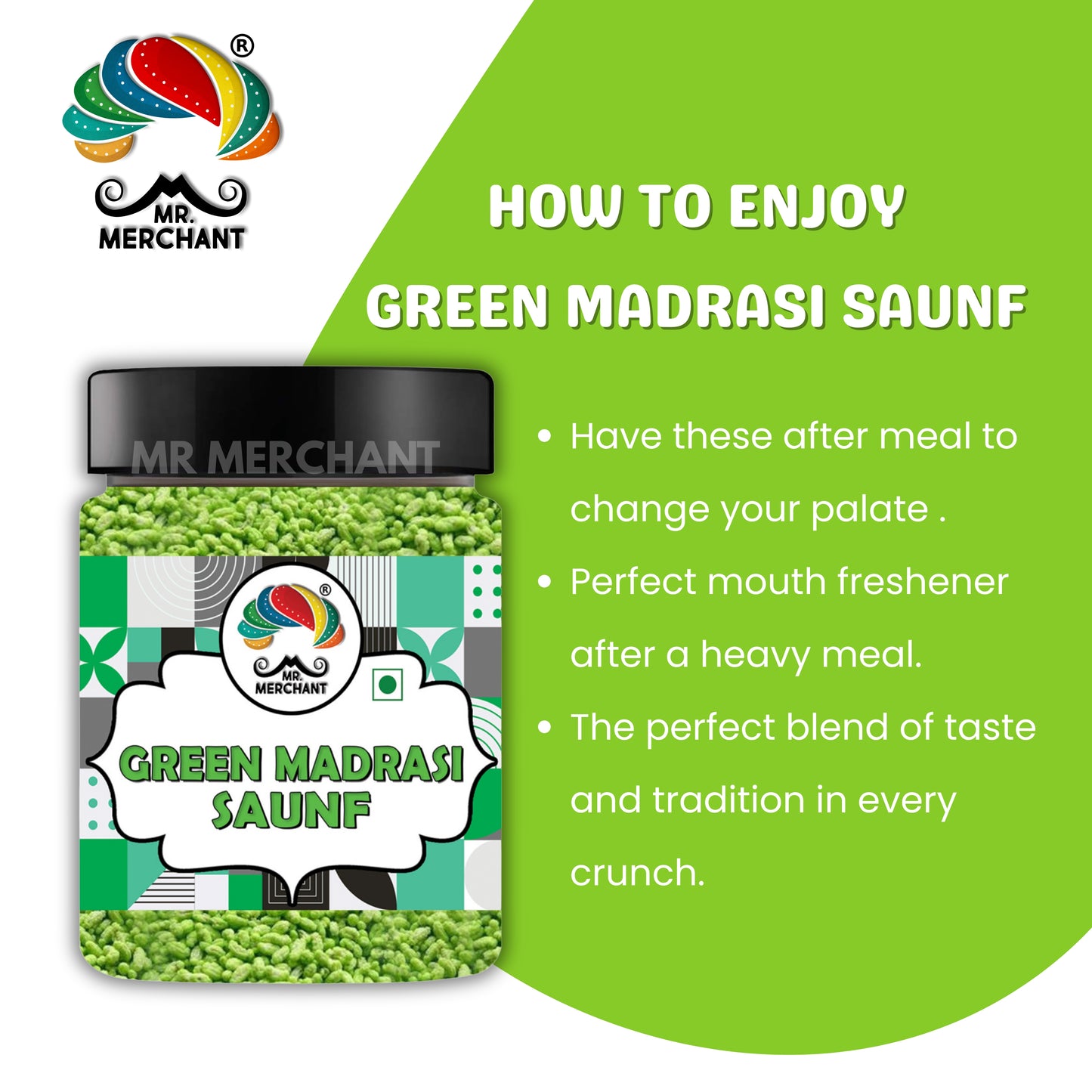 Green Madrasi Saunf 300g