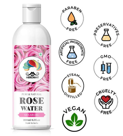Rose Water (Edible Gulab Jal), 200ml