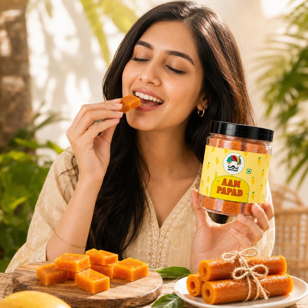 Aam Papad (Premium Mango Fruit Bar, Mango Toffee Candy) 300g