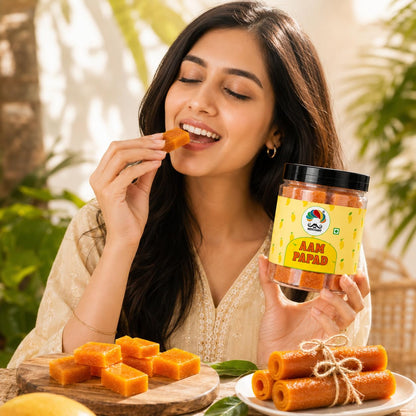 Aam Papad (Premium Mango Fruit Bar, Mango Toffee Candy) 300g